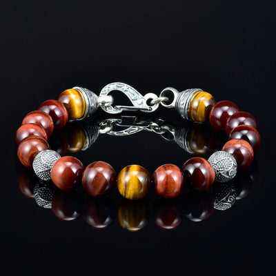 Red Tiger Eye Buddha Bracelet - Justwowfactory